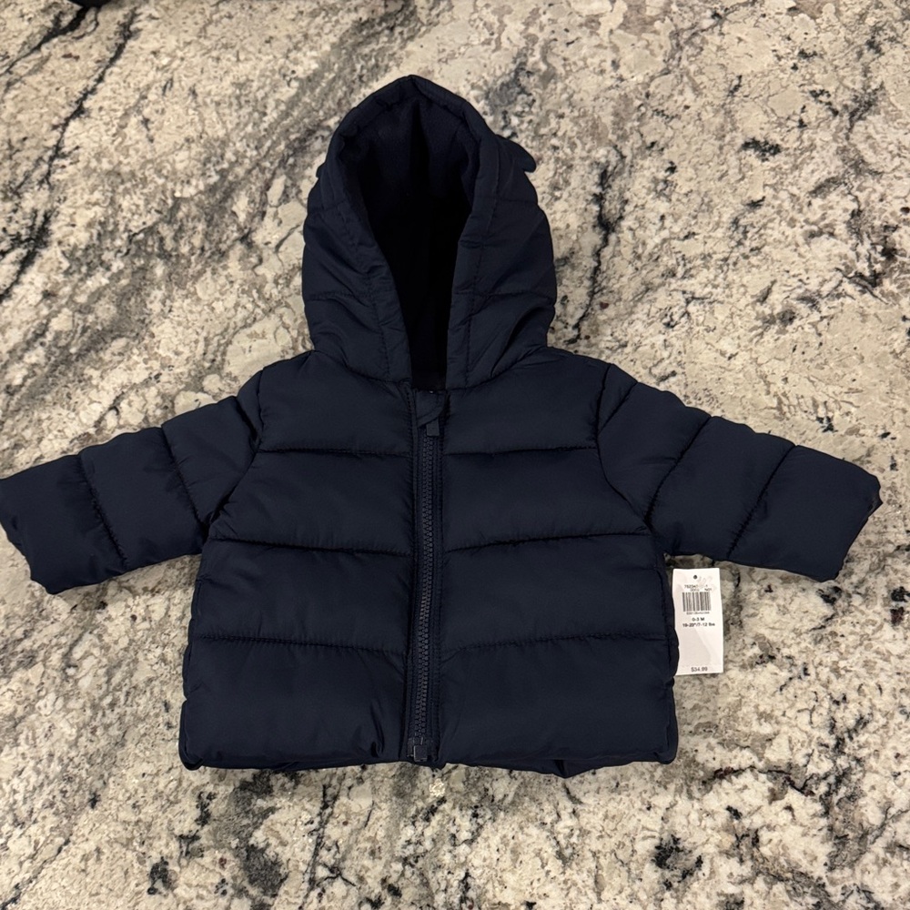 Navy Blue Puffer Jacket for Kids-NWT